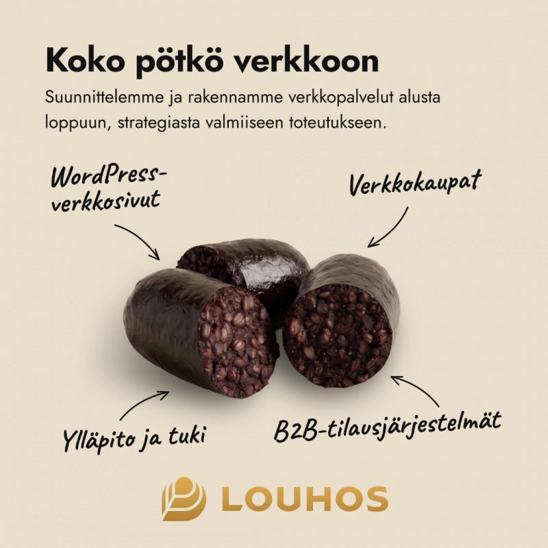 Verkkopalvelut yritykselle – mitä jos mustamakkara olisi asiakkaamme?