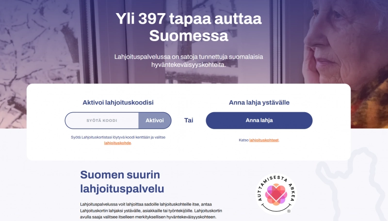 Louhos ja Auttamisesta Arkea -lahjoituspalvelu  yhteistyöhön 