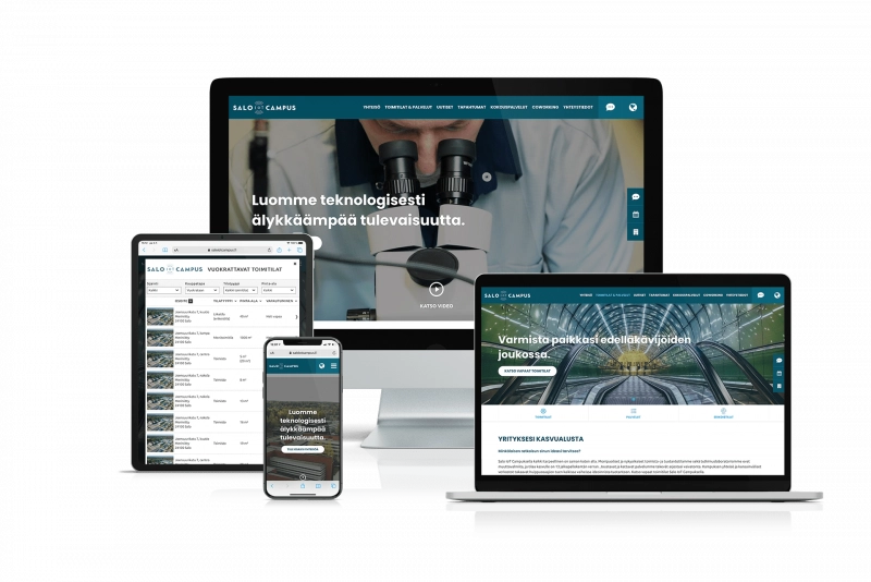 Modernille yrityskampukselle toimivat verkkosivut ja digimarkkinointia